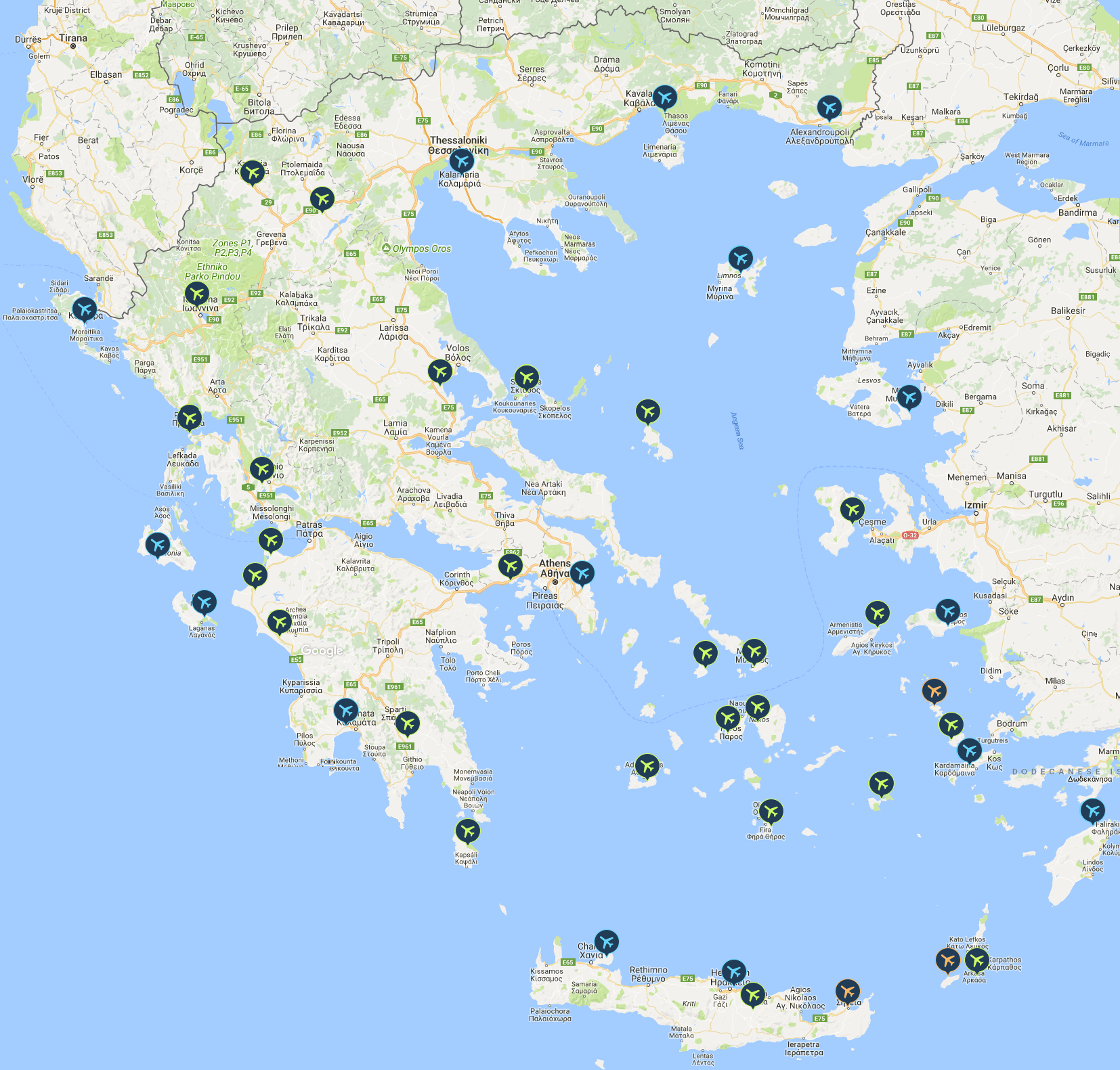 Athens International Airport Terminal Map